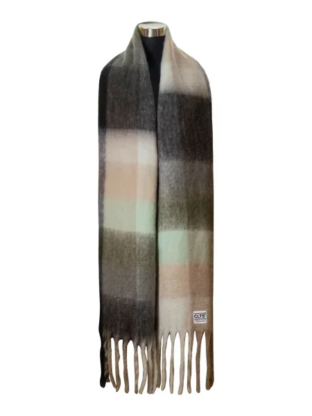 Chillouts Šal Gero nude / antracit / menta siva