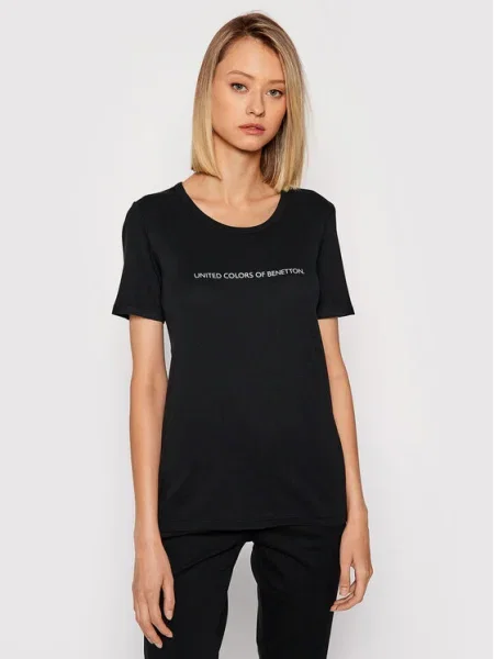 Тениска United Colors of Benetton черно
