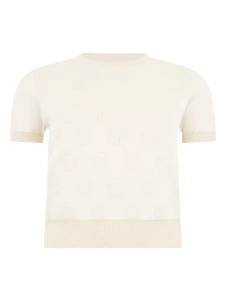 Dzianinowy sweter Philipp Plein beżowy