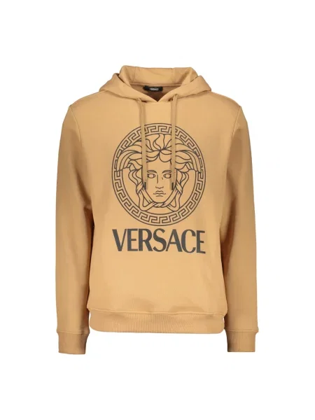 Bluza z kapturem Versace z kapturem brązowa