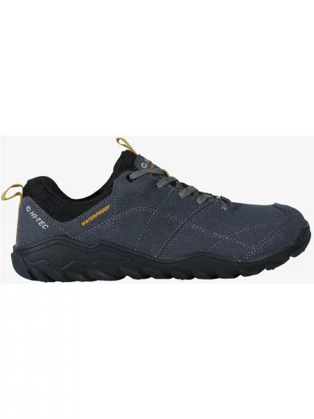 Buty do biegania Hi-Tec Loma Low Waterproof szary ciemny musztardowy 40 czarny