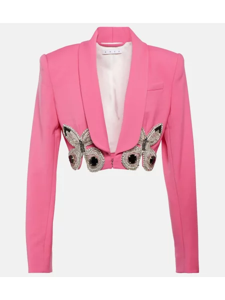 Marynarka Area wełniana o krotszym kroju różowa