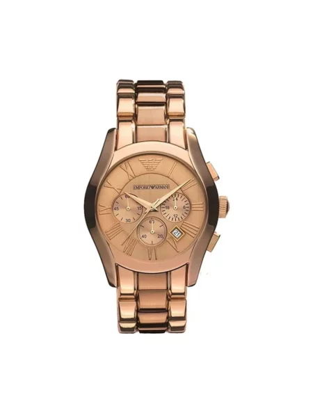 Lniany zegarek Emporio Armani różowy
