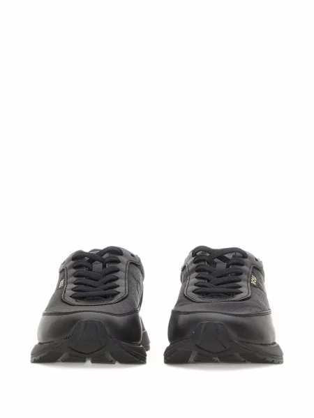 Sneakerși Boss din piele negru