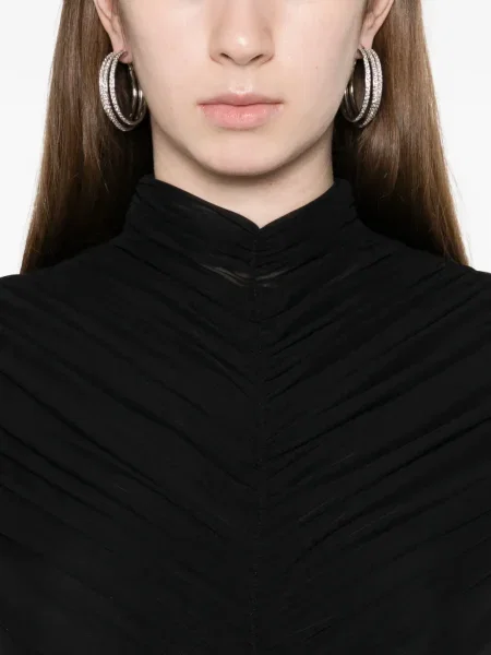 Rochie maxi Axel 113 plasă de costum negru