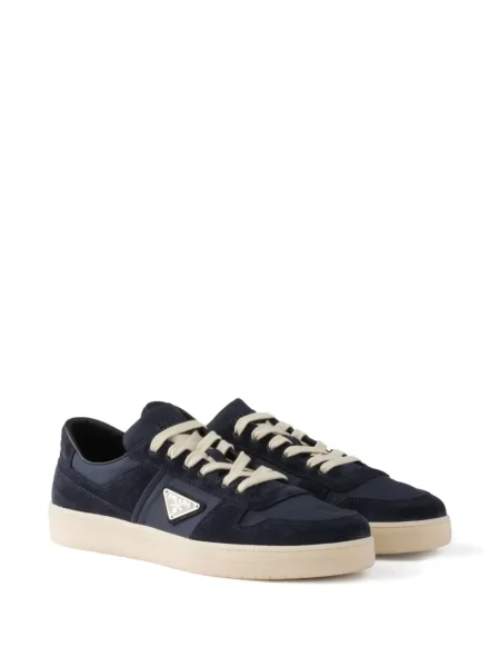 Sneakerși Prada din piele de căprioară albastru