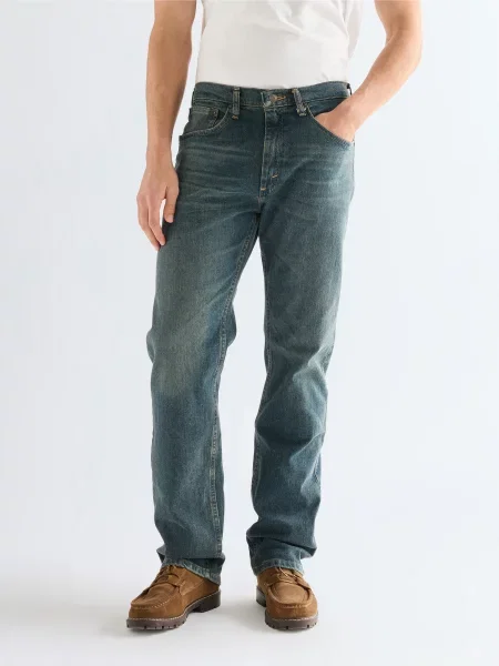 Прямі джинси Wrangler сіро-синій сині