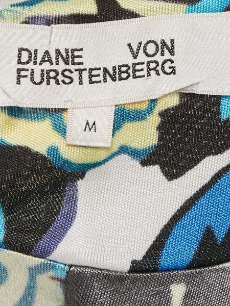 Костюм мини рокля Dvf Diane Von Furstenberg на цветя синьо