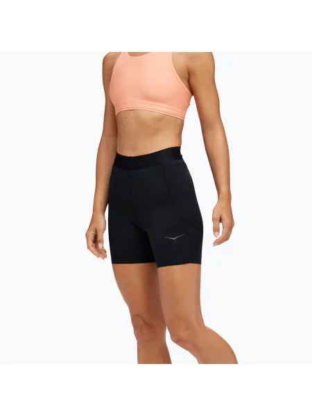 Pantaloni scurți de alergare pentru femei HOKA Novafly 6" black negru