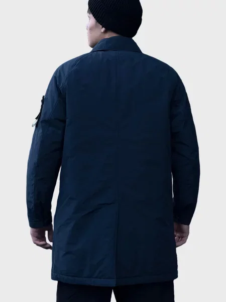 Куртка Stone Island из твилла с камнями синяя
