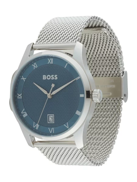BOSS Black Analógové hodinky námornícka modrá / strieborná čierna