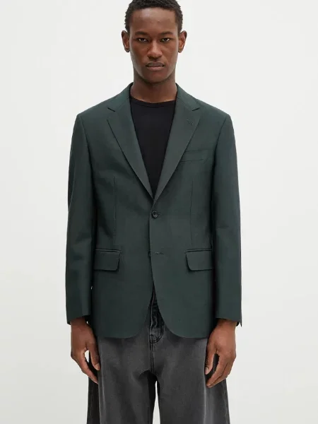Wacko Maria sacou de lână Single Breasted verde