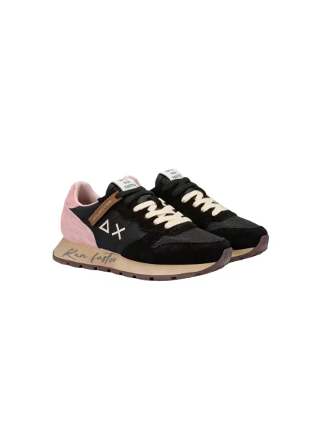 Sneakersy Sun68 casual skórzane czarne