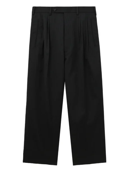 Pantaloni Comme Des Garçons Homme cu dungi plisate negru