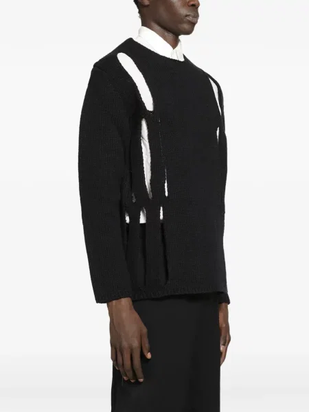 Плетен пуловер Comme Des Garçons Homme Plus черно