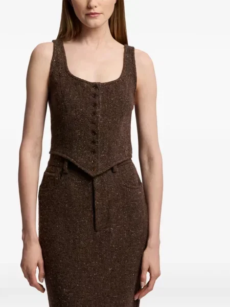 Top Ralph Lauren Collection din tweed maro