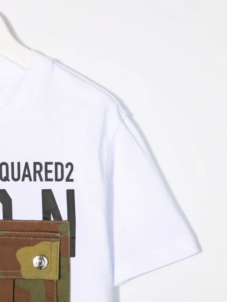 Koszulka dziecięca Dsquared2 biała