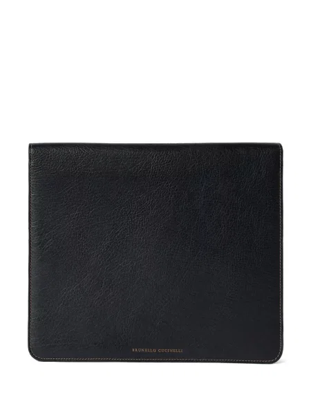Geantă pentru laptop Brunello Cucinelli din piele negru