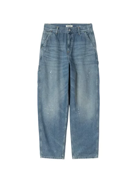 Nohavice Carhartt Wip modrá