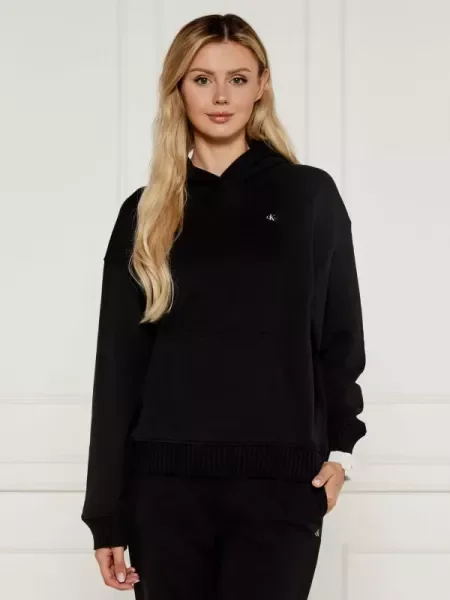 CALVIN KLEIN JEANS Hanorac Bluza | Relaxed fit negru
