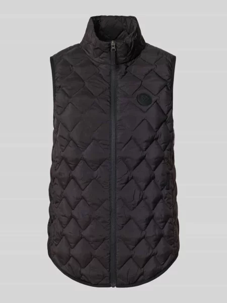 Kamizelka o kroju regular fit w z efektem pikowania model Evy' Didriksons czarna