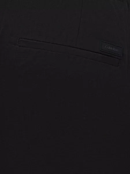 Лляні шорти Calvin Klein чорні