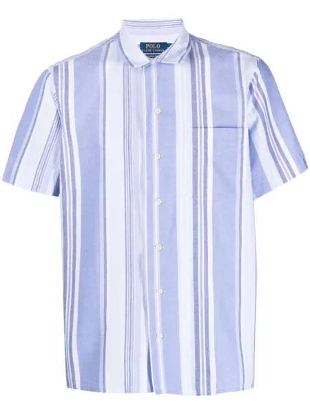 Majica Polo Ralph Lauren od brušene kože karirana s printom ružičasta