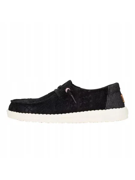 HEYDUDE Mokasyny Wendy Crochet Lace czarne