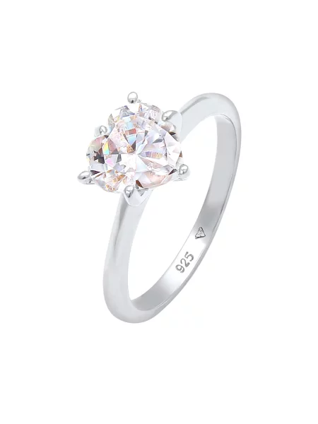 ELLI Inele Kristall Ring' argintiu