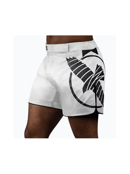 Тренувальні шорти Hayabusa Icon Mid-Thigh MMA біло-чорні чорні