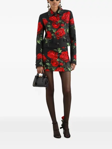 Geacă Dolce & Gabbana cu imagine negru