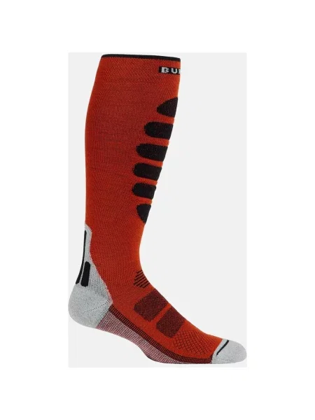 Skarpety Burton Performance + Lightweight Compression Long czerwono-pomarańczowe S czerwone