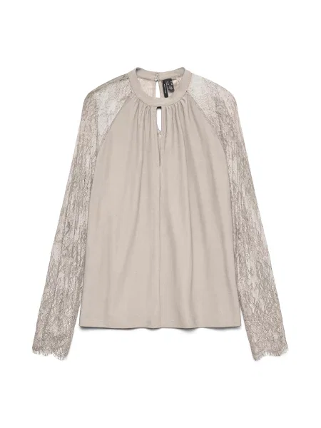 VERO MODA Bluză VMMILLA taupe gri