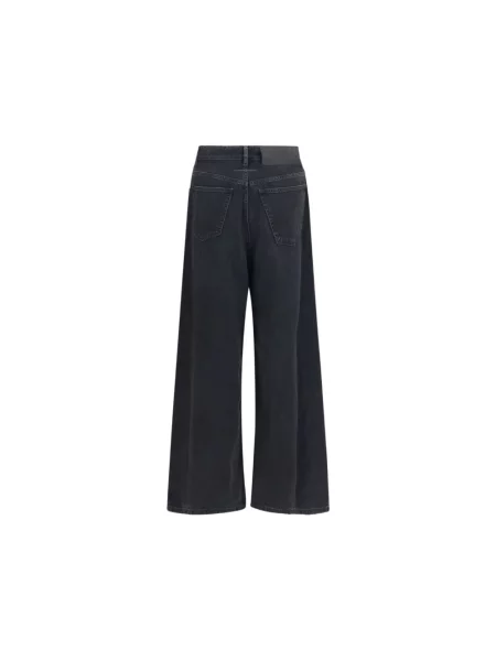 Szerokie jeansy Mm6 Maison Margiela czarne