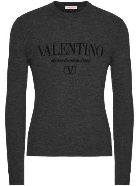 Pulover Valentino Garavani de lână gri
