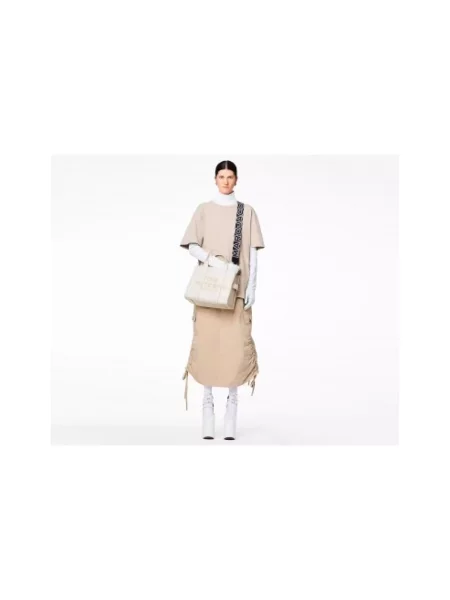 Torebka Marc Jacobs na ramiączkach z logo czarna