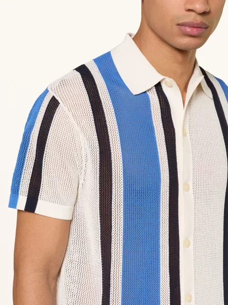 Tommy Hilfiger Pletená Košile Comfort Fit režná / modrá černá