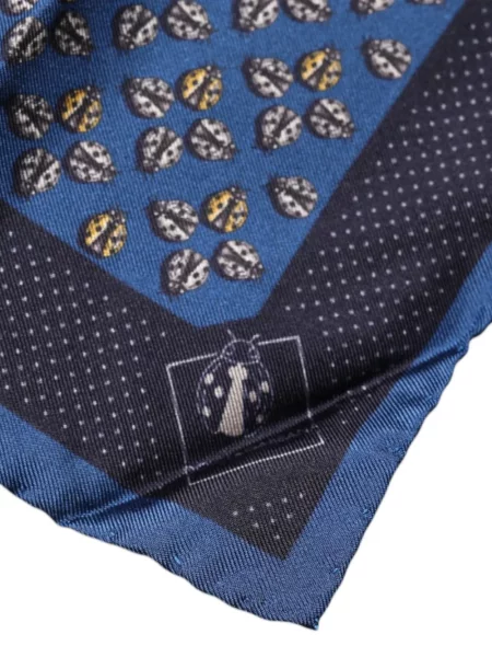 Taškuotas raštuotas šalikas Dolce & Gabbana mėlyna