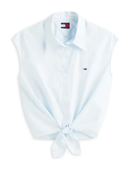 Tommy Jeans Bluză deschis / alb albastru