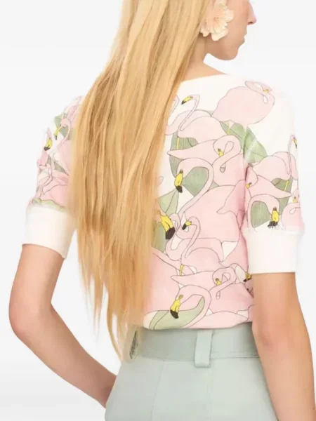 Tricou Chloé cu imagine alb