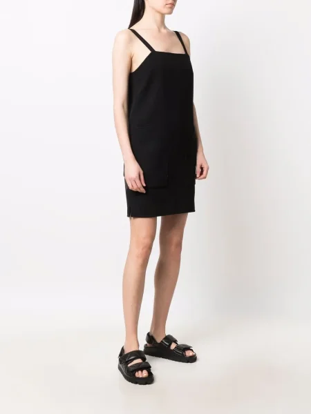 Αμάνικη πλεκτή κοστούμι μίνι φόρεμα Max Mara μαύρο