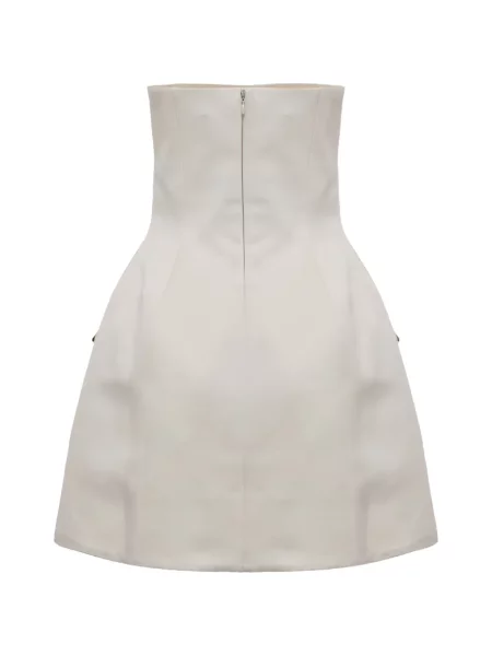 Rochie mini Leo Lin cu model floral alb
