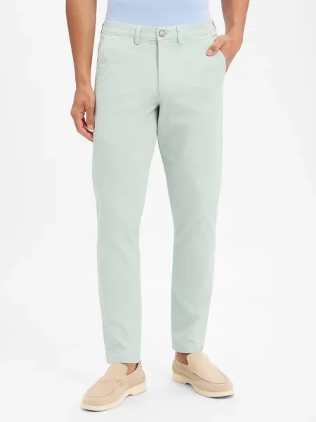 Chinos o kroju slim fit z mieszanki bawełny organicznej model NEW MILES' Selected Homme niebieskie