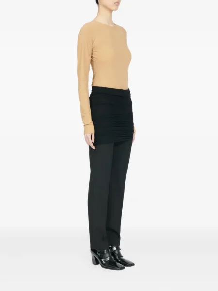 Pantaloni Mm6 Maison Margiela drapate negru