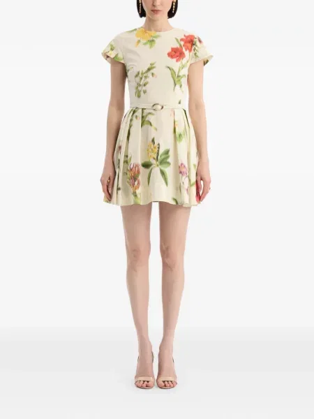 Rochie Oscar De La Renta cu model floral din poplin