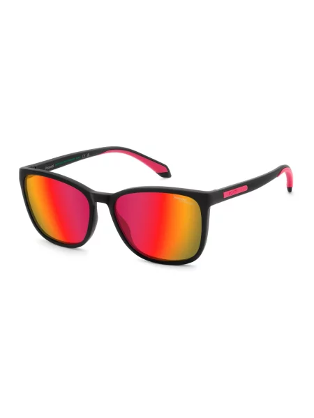 Okulary przeciwsłoneczne Polaroid PLD matte black red/red multilayer polarized high contrast czarne