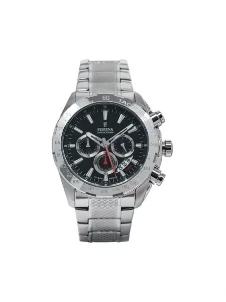 Festina Hodinky Timeless Chronograph Stříbrná černé