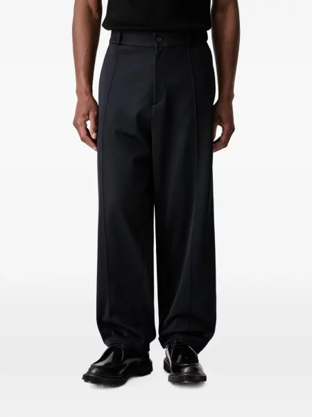 Pantaloni Fred Perry cu broderie albastru