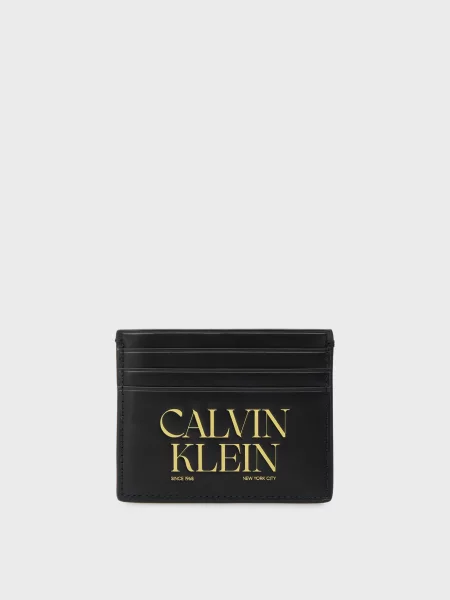 Шкіряний гаманець Calvin Klein чорний