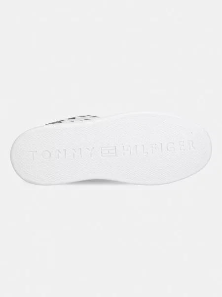 Tommy Hilfiger TH ICON COURT SCRIPT маратонки дамски от кожа